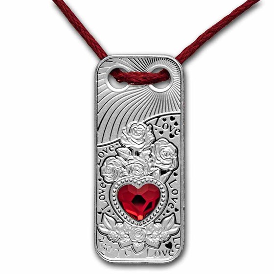 2021 Republic of Cameroon Silver Love Pendant 2021 Republic of Cameroon Silver Love Pendant