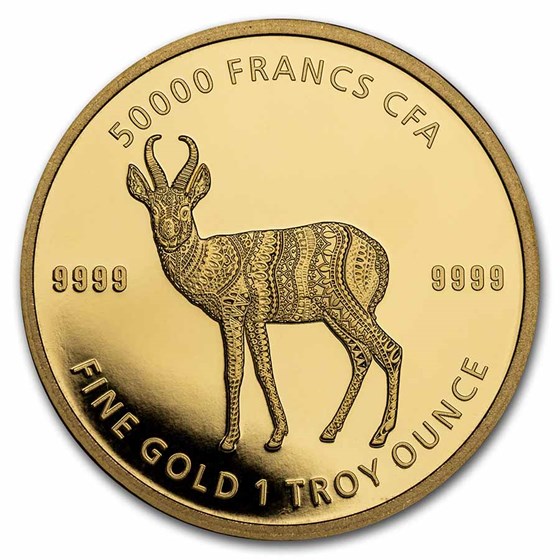 2021 Republic of Chad 1 oz Gold Mandala Antelope BU 2021 Republic of Chad 1 oz Gold Mandala Antelope BU