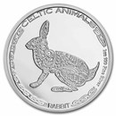 2021 Republic of Chad 1 oz Silver Celtic Animals: Rabbit BU
