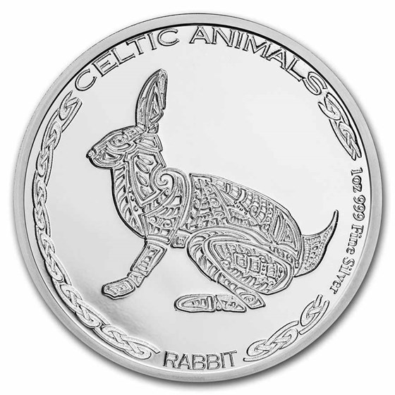 2021 Republic of Chad 1 oz Silver Celtic Animals: Rabbit BU 2021 Republic of Chad 1 oz Silver Celtic Animals: Rabbit BU