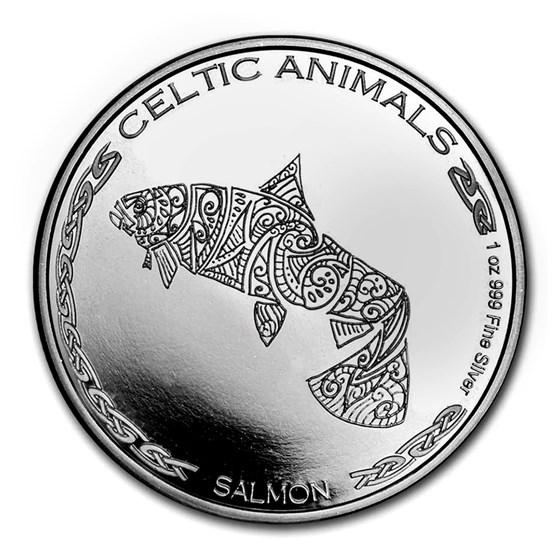 2021 Republic of Chad 1 oz Silver Celtic Animals: Salmon BU 2021 Republic of Chad 1 oz Silver Celtic Animals: Salmon BU