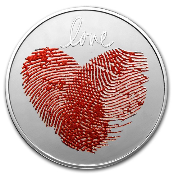 2021 Republic of Ghana 1/2 oz Silver Love Coin Proof 2021 Republic of Ghana 1/2 oz Silver Love Coin Proof