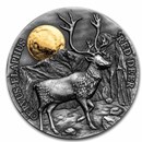 2021 Republic of Ghana 1/2 oz Silver Red Deer