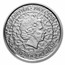 2021 Republic of Ghana 1 oz Silver 5 Cedi African Leopard BU