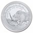 2021 Republic of Ghana 1 oz Silver Woolly Rhinoceros BU
