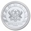 2021 Republic of Ghana 1 oz Silver Woolly Rhinoceros BU