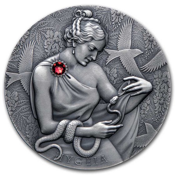 2021 Republic of Ghana 2 oz Silver Goddess of Health (Hygeia) 2021 Republic of Ghana 2 oz Silver Goddess of Health (Hygeia)