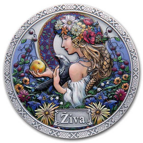 2021 Republic of Ghana Silver Goddesses of Health: Ziva 2021 Republic of Ghana Silver Goddesses of Health: Ziva