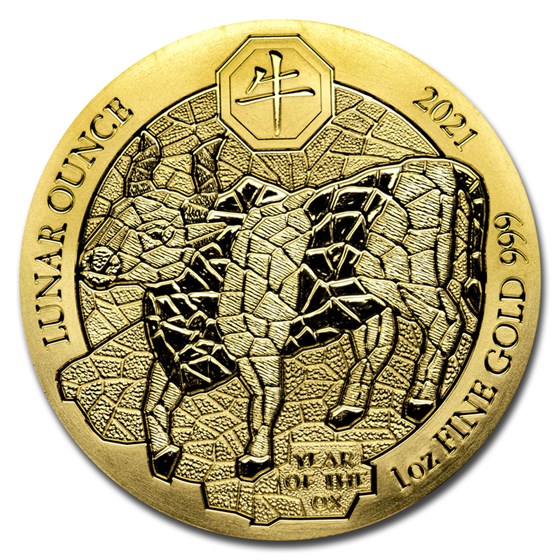 2021 Rwanda 1 oz Gold Lunar Year of the Ox BU 2021 Rwanda 1 oz Gold Lunar Year of the Ox BU