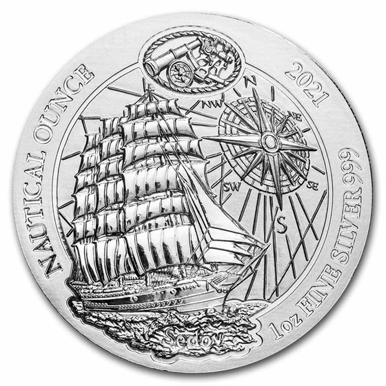 2021 Rwanda 1 oz Silver Nautical Ounce Sedov BU 2021 Rwanda 1 oz Silver Nautical Ounce Sedov BU