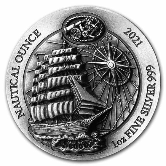 2021 Rwanda 1 oz Silver Nautical Ounce Sedov (HR, Antiqued) 2021 Rwanda 1 oz Silver Nautical Ounce Sedov (HR, Antiqued)