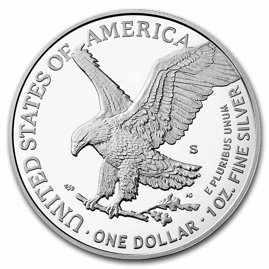 Buy 2021 S 1 oz Proof Silver Eagle Type 2 Box & COA | APMEX