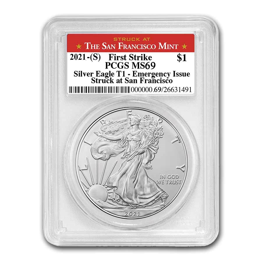 2021 (S) American Silver Eagle MS-69 PCGS (FS, San Francisco)