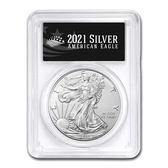 2021 (S) American Silver Eagle MS-70 PCGS (FS, Black Label)