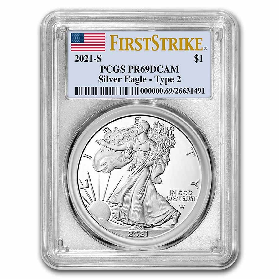 2021-S American Silver Eagle (Type 2) PR-69 PCGS
