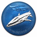 2021 S. Georgia & Sandwich Islands Bi-Color Titanium £2 Fin Whale