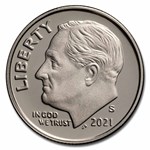 2021-S Roosevelt Dime 50-Coin Roll Proof