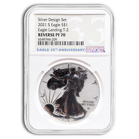 2021-S Silver Eagle (T2) Reverse Proof PF-70 NGC 2021-S Silver Eagle (T2) Reverse Proof PF-70 NGC