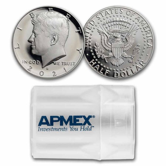 2021-S Silver Kennedy Half Dollar 20-Coin Roll Proof 2021-S Silver Kennedy Half Dollar 20-Coin Roll Proof