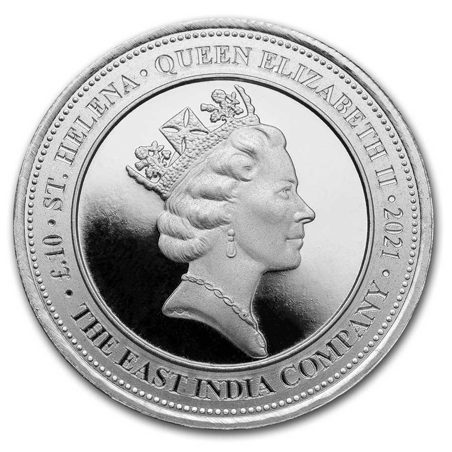 Buy 2021 Saint Helena 1/10 oz Silver Spade Guinea Shield BU | APMEX