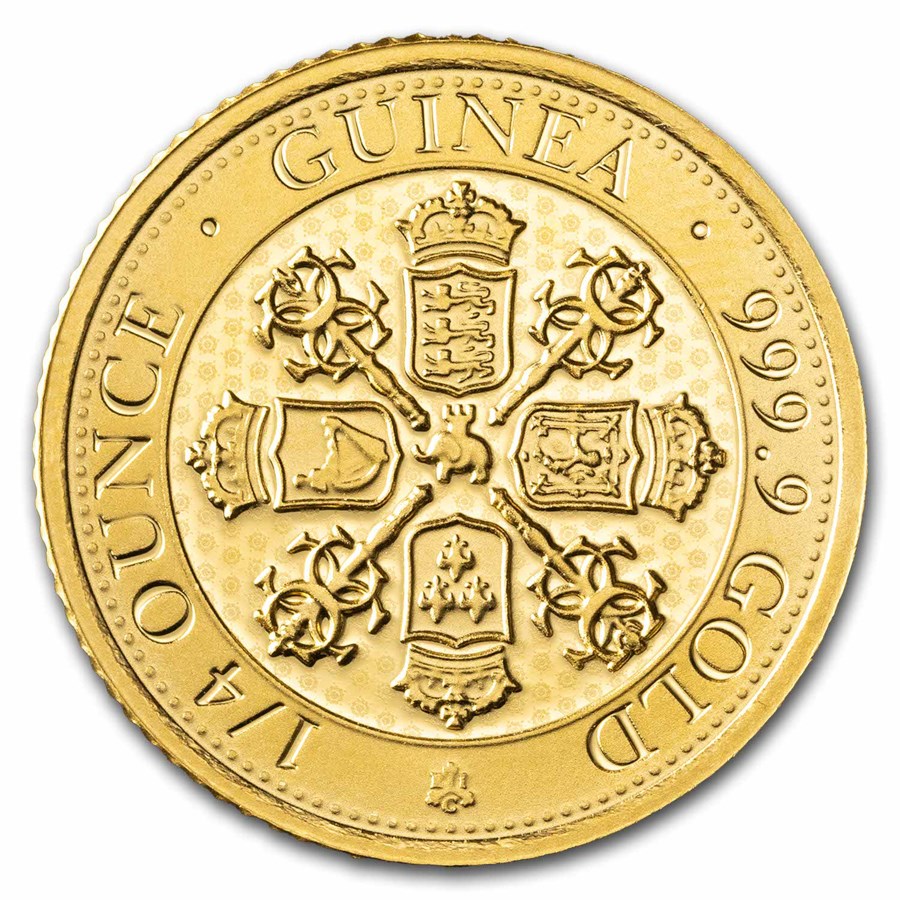 2021 Saint Helena 1/4 oz Gold Sceptre Guinea BU