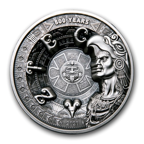2021 Samoa 1 kilo Silver Aztec Empire Multiple Layer Coin 2021 Samoa 1 kilo Silver Aztec Empire Multiple Layer Coin
