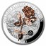 2021 Samoa 1 kilo Silver Golden Flower Collection: Rose