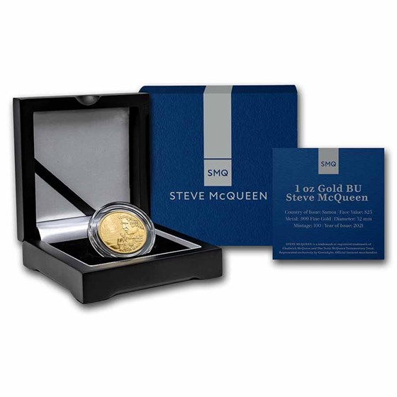 2021 Samoa 1 oz Gold Steve McQueen: The King of Cool BU 2021 Samoa 1 oz Gold Steve McQueen: The King of Cool BU