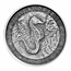 2021 Samoa 1 oz Silver Seahorse (Antique Finish)
