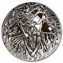 2021 Samoa 2 oz Silver Heaven and Hell Sphere Coin