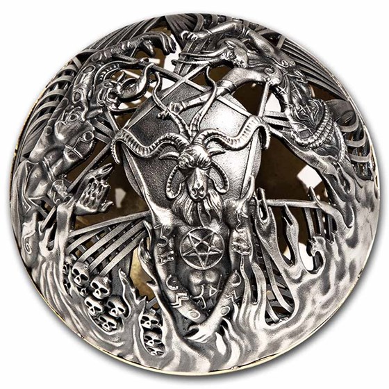 2021 Samoa 2 oz Silver Heaven and Hell Sphere Coin 2021 Samoa 2 oz Silver Heaven and Hell Sphere Coin
