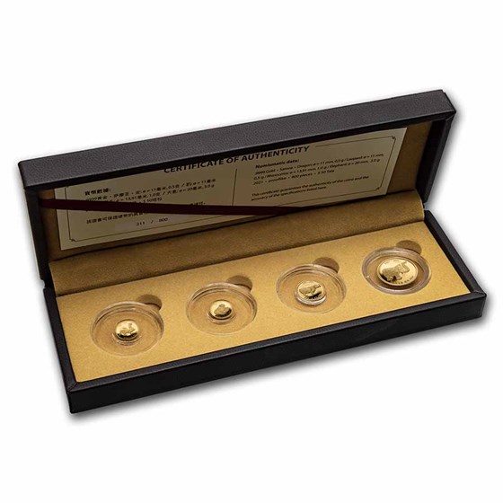 2021 Samoa 4-Coin Gold 40th Anniv.Chinese Archaeological Finds 2021 Samoa 4-Coin Gold 40th Anniv.Chinese Archaeological Finds