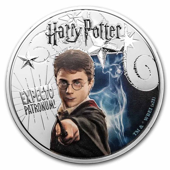2021 Samoa 5 oz Silver Harry Potter: Patronus Glow In the Dark 2021 Samoa 5 oz Silver Harry Potter: Patronus Glow In the Dark