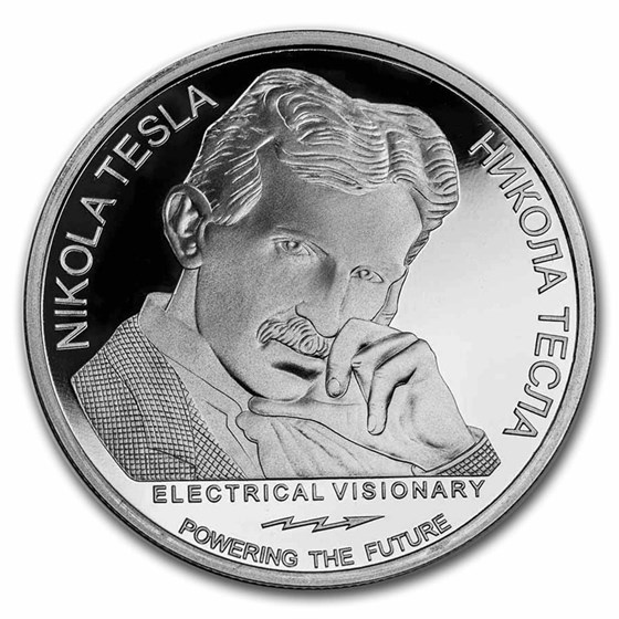 2021 Serbia 1 oz Proof Silver Tesla: Free Energy (Off-Quality) 2021 Serbia 1 oz Proof Silver Tesla: Free Energy (Off-Quality)
