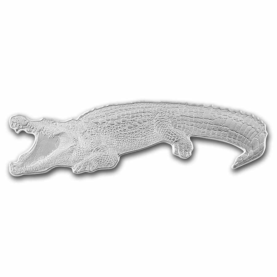 2021 SI 1 oz Silver $2 Animals of Africa: Nile Crocodile