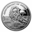 2021 Sierra Leone 1 oz Silver $10 Lion on the Rock