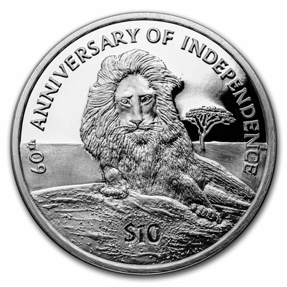 2021 Sierra Leone 1 oz Silver $10 Lion on the Rock 2021 Sierra Leone 1 oz Silver $10 Lion on the Rock