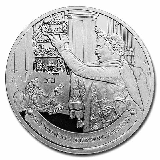 2021 Silver €10 The Louvre (The Coronation by David) 2021 Silver €10 The Louvre (The Coronation by David)