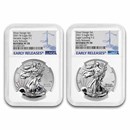 2021 Silver Eagle Designer 2-Coin Rev Proof Set PF-70 NGC (ER)