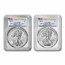 2021 Silver Eagle Designer 2-Coin Rev Proof Set PR-70 PCGS (FS®)