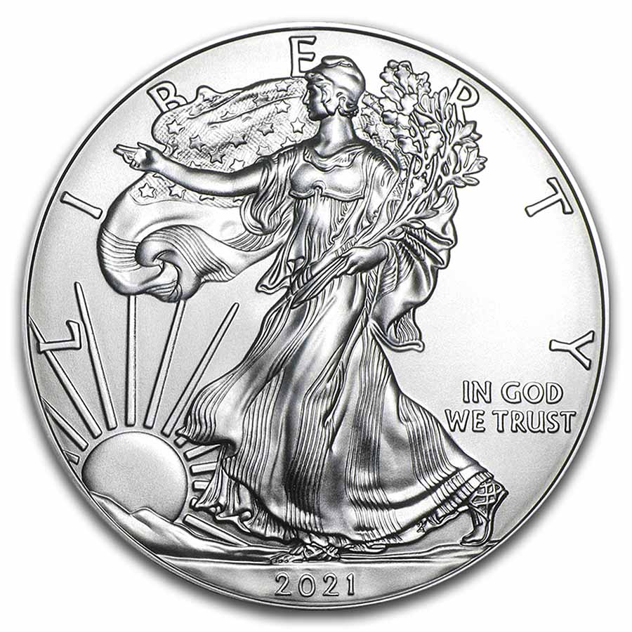 2021 Silver Eagle (Type 1) MS-70 PCGS (Last Day of