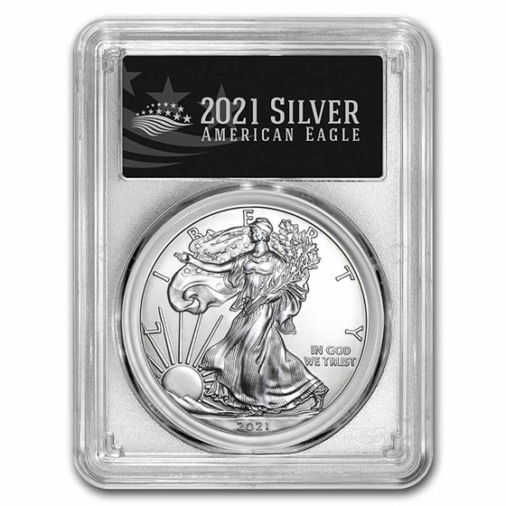 2021 Silver Eagle (Type 1) MS-70 PCGS (Last Production, Black)