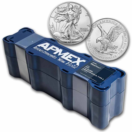 2021 Silver Eagle (Type 2) Mini Monster Box (MintDirect®) 2021 Silver Eagle (Type 2) Mini Monster Box (MintDirect®)