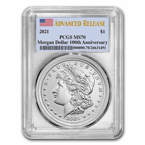 2021 Silver Morgan Dollar MS-69 PCGS (FirstStrike®) 2021 Silver Morgan Dollar MS-69 PCGS (FirstStrike®)