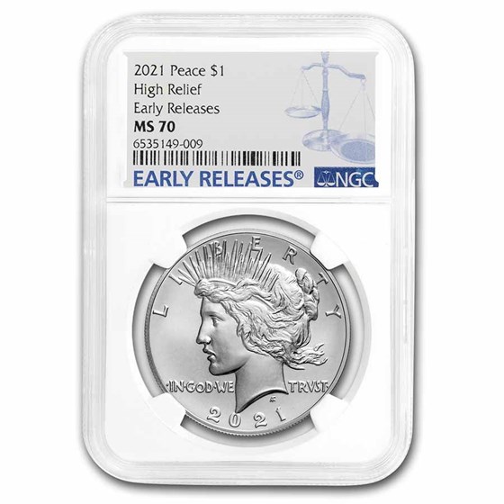 2021 Silver Peace Dollar MS-70 NGC (Early Releases) 2021 Silver Peace Dollar MS-70 NGC (Early Releases)