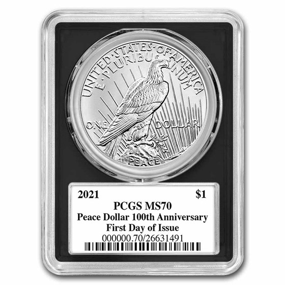 Buy 2021 Silver Peace Dollar MS-70 PCGS (FDI, 100th Anniversary) | APMEX