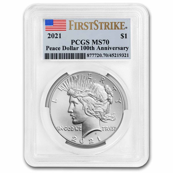 2021 Silver Peace Dollar MS-70 PCGS (FirstStrike®)