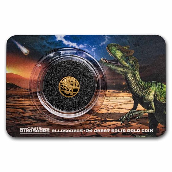 2021 Solomon Islands 1/2 Gram Gold Age of Dinosaurs: Allosaurus 2021 Solomon Islands 1/2 Gram Gold Age of Dinosaurs: Allosaurus