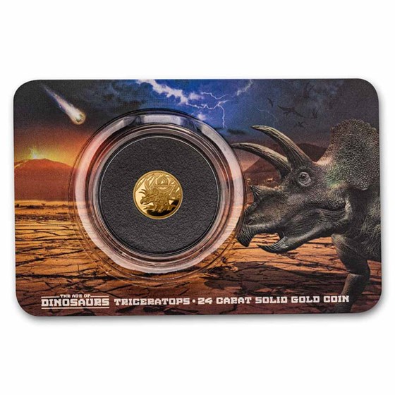 2021 Solomon Islands 1/2 Gram Gold Age of Dinosaurs; Triceratops 2021 Solomon Islands 1/2 Gram Gold Age of Dinosaurs; Triceratops