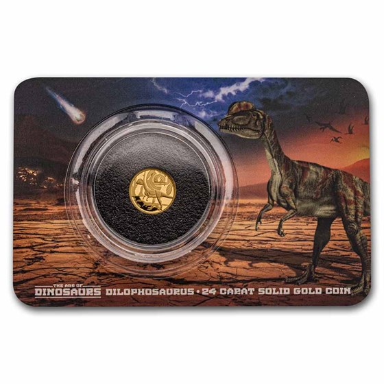 2021 Solomon Islands 1/2 Gram Gold Age of Dinosaurs;Dilophosaurus 2021 Solomon Islands 1/2 Gram Gold Age of Dinosaurs;Dilophosaurus